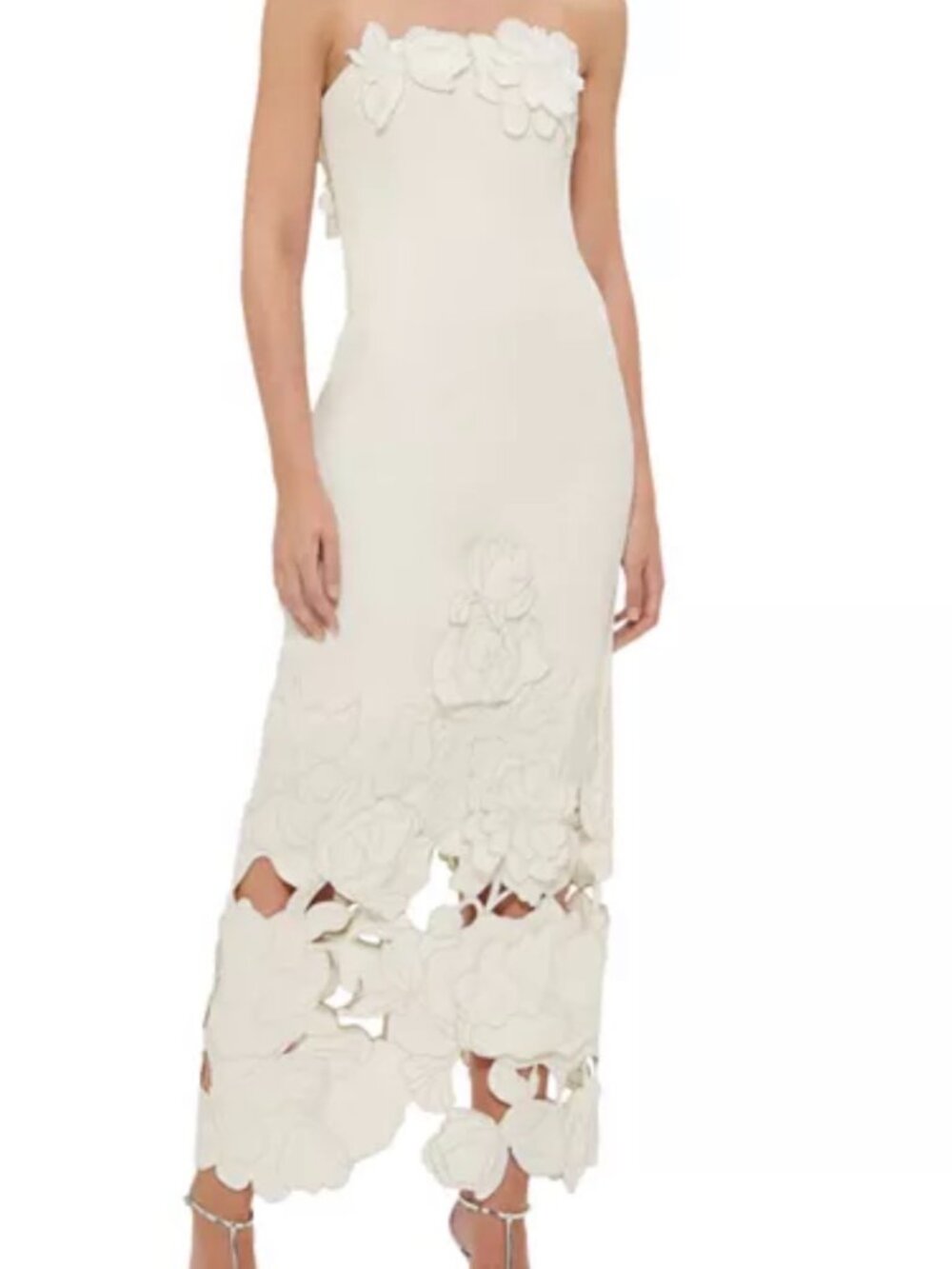 NWT Leo Lin Rayna Crepe Strapless Dress